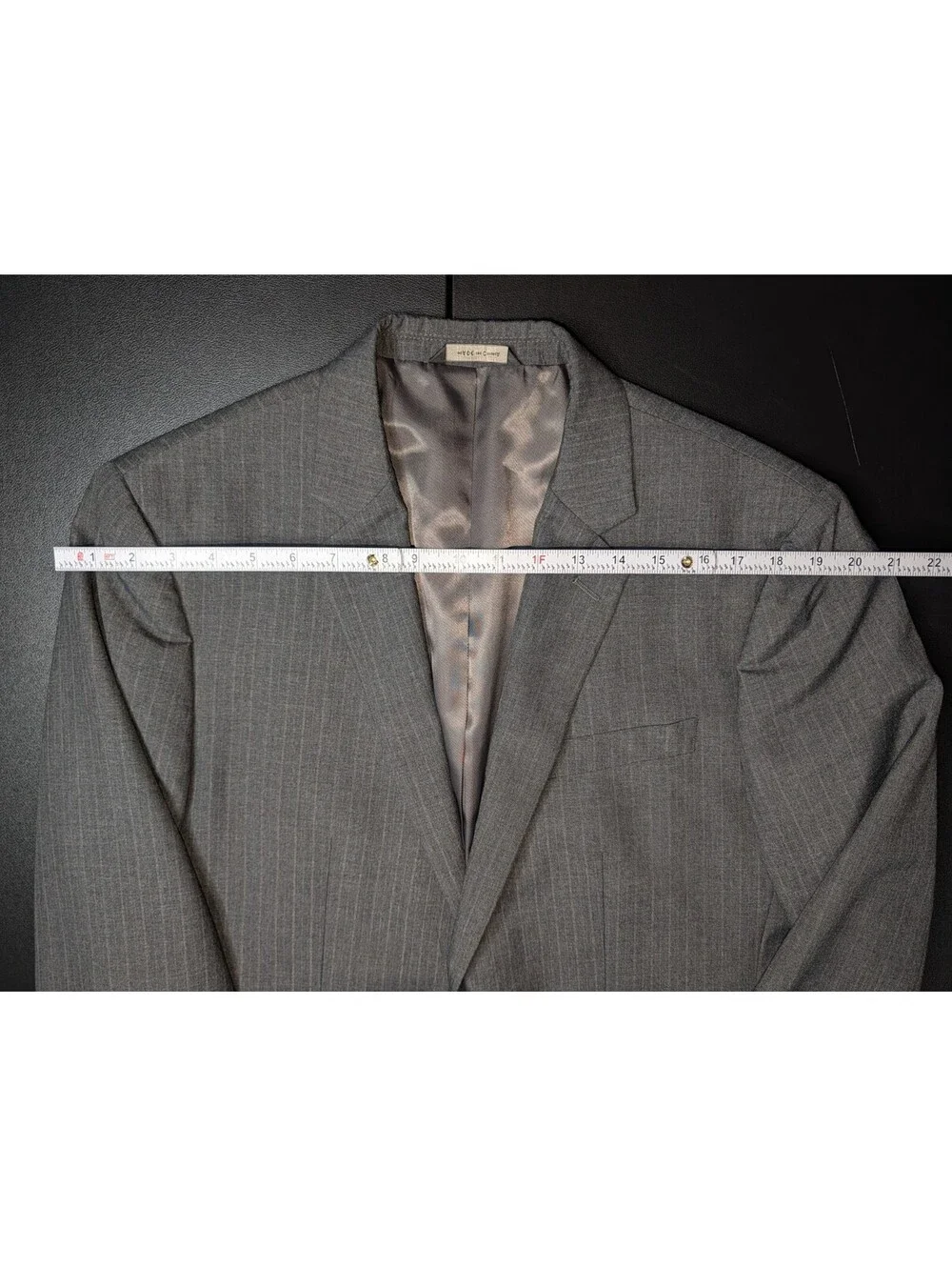 Banana Republic Tailored Fit Blazer Jacket Mens 42L Gray Blue Pinstripe
